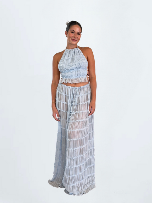 Siena Skirt Set / Blue