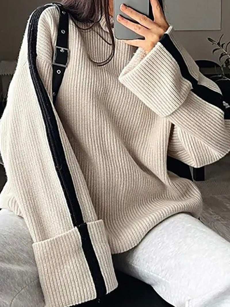 Striped Turtleneck Sweater