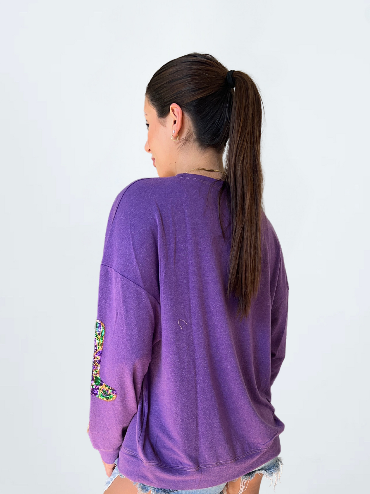 Mardi Gras Fringe Pullover