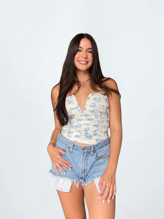Floral Bustier Top