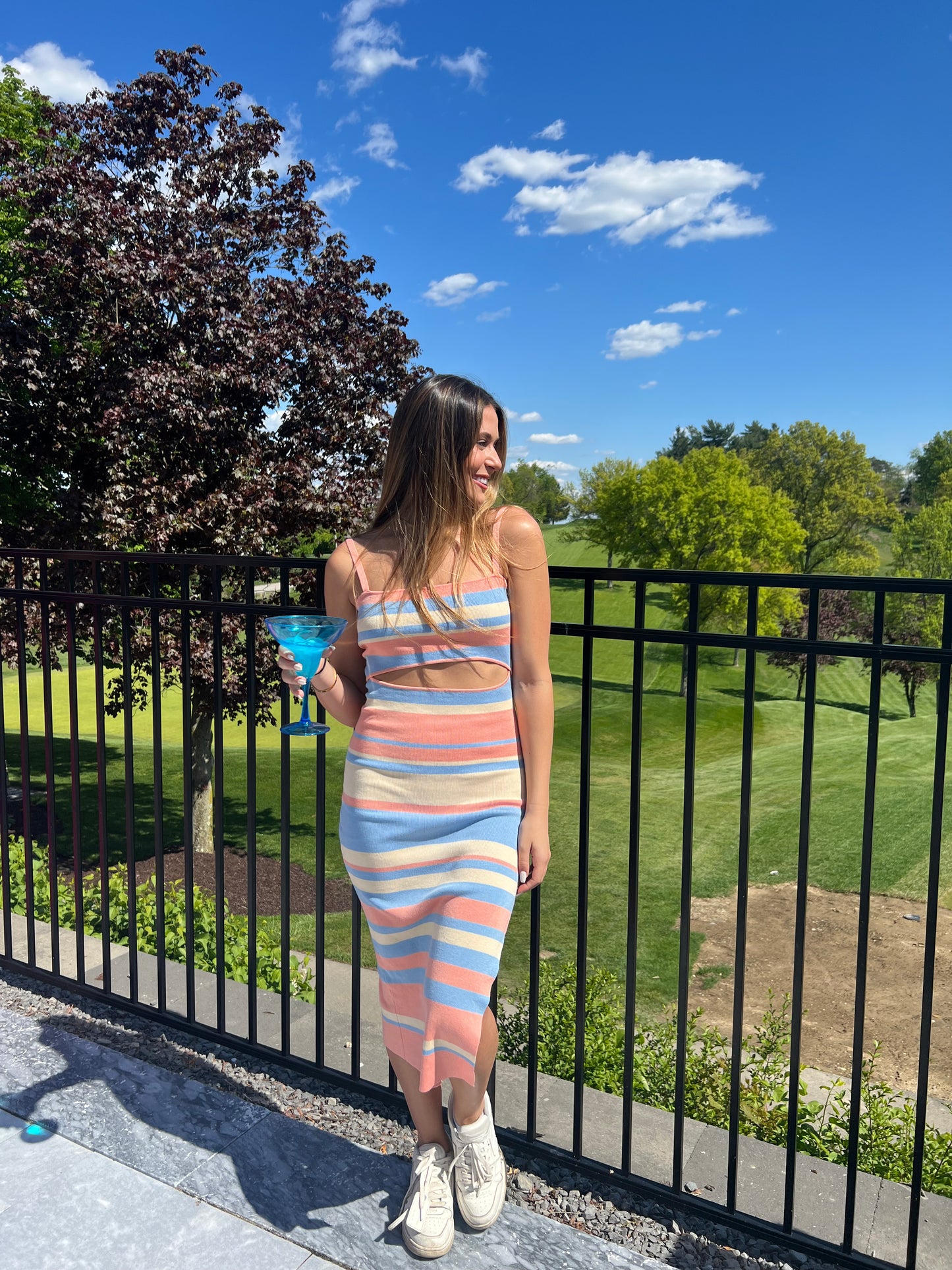 Sorbet Ribbed Midi Dress