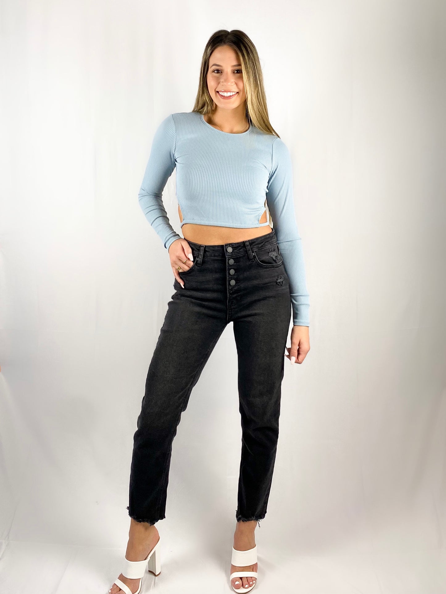 Katie High Rise Straight Jeans