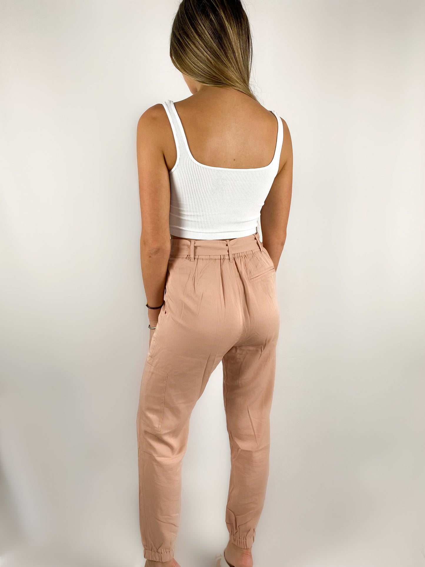 Bow Tie Joggers / Rose