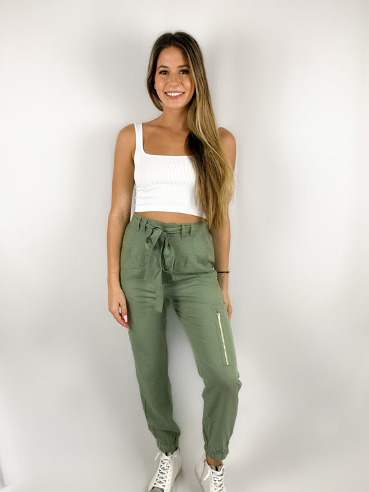 Bow Tie Joggers / Green