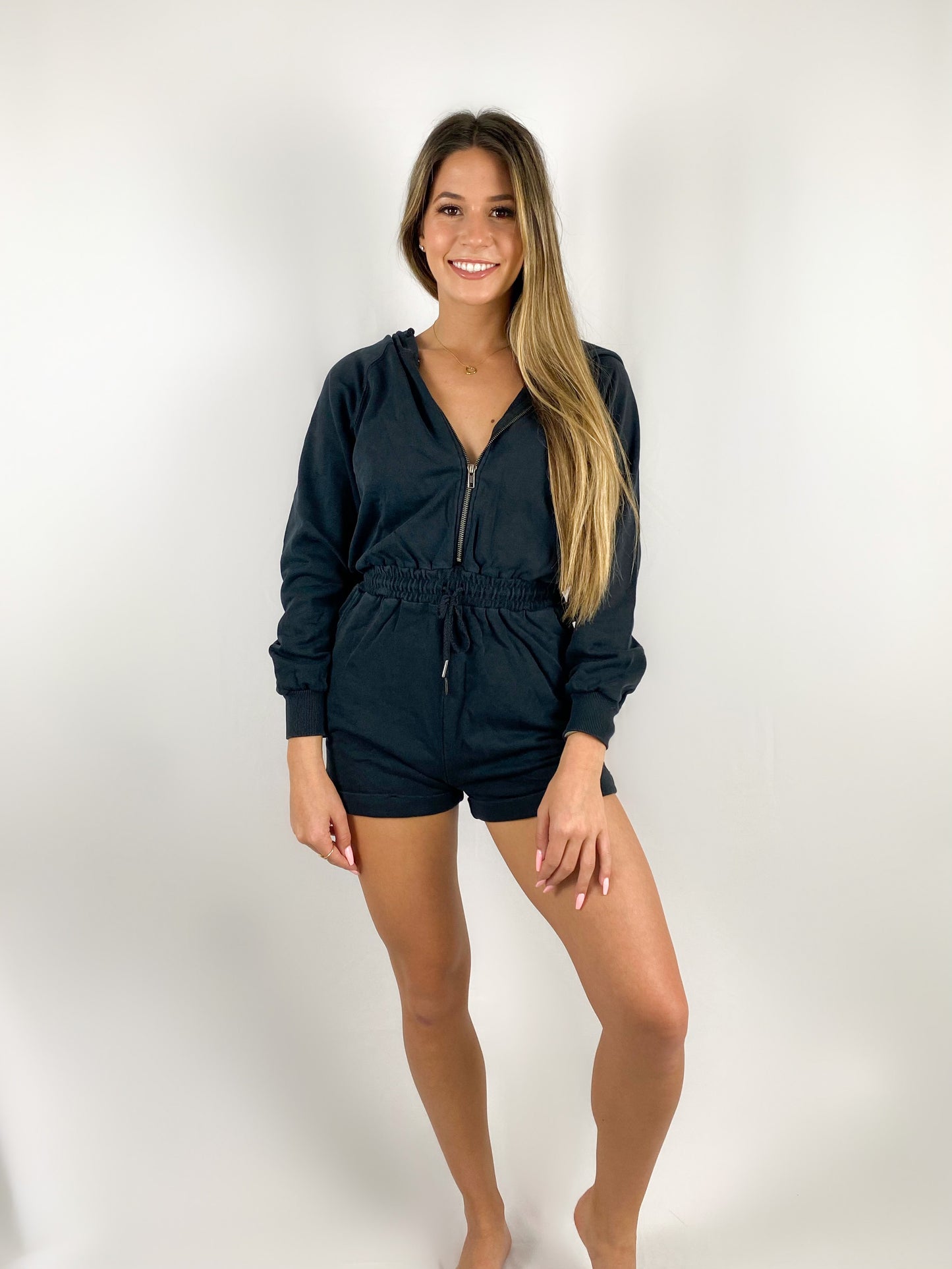 L*SPACE Black Coverup Romper