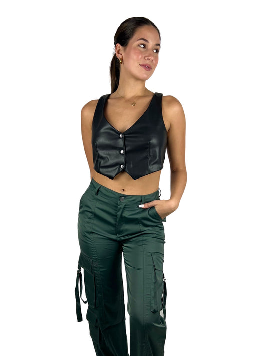 Pleather Vest