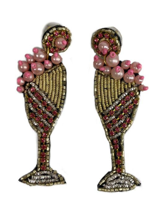 Pop The Bubbly Earrings / Pink