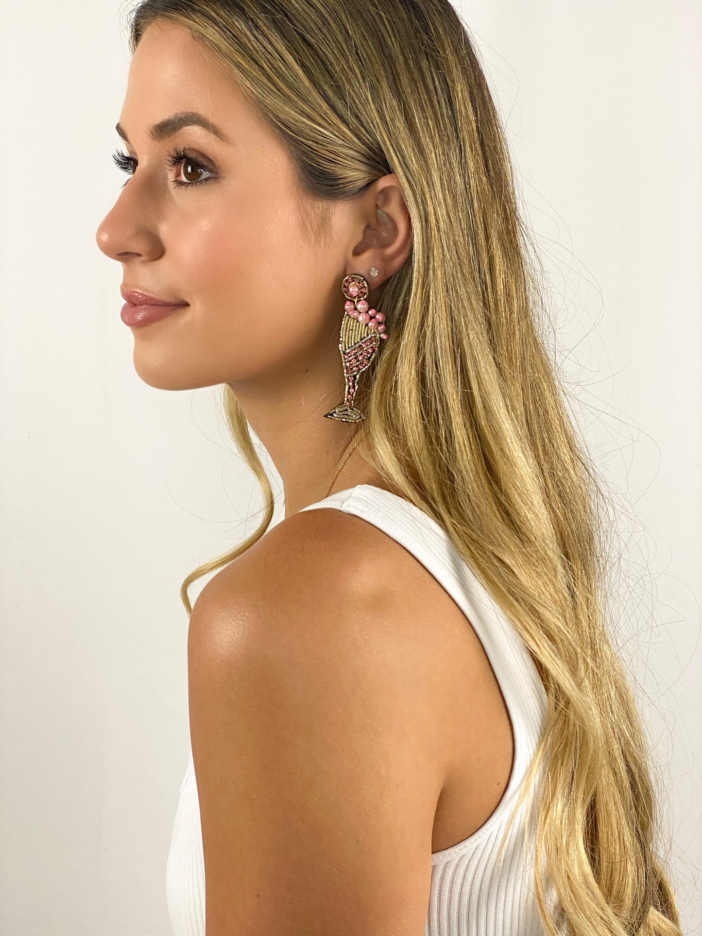 Pop The Bubbly Earrings / Pink