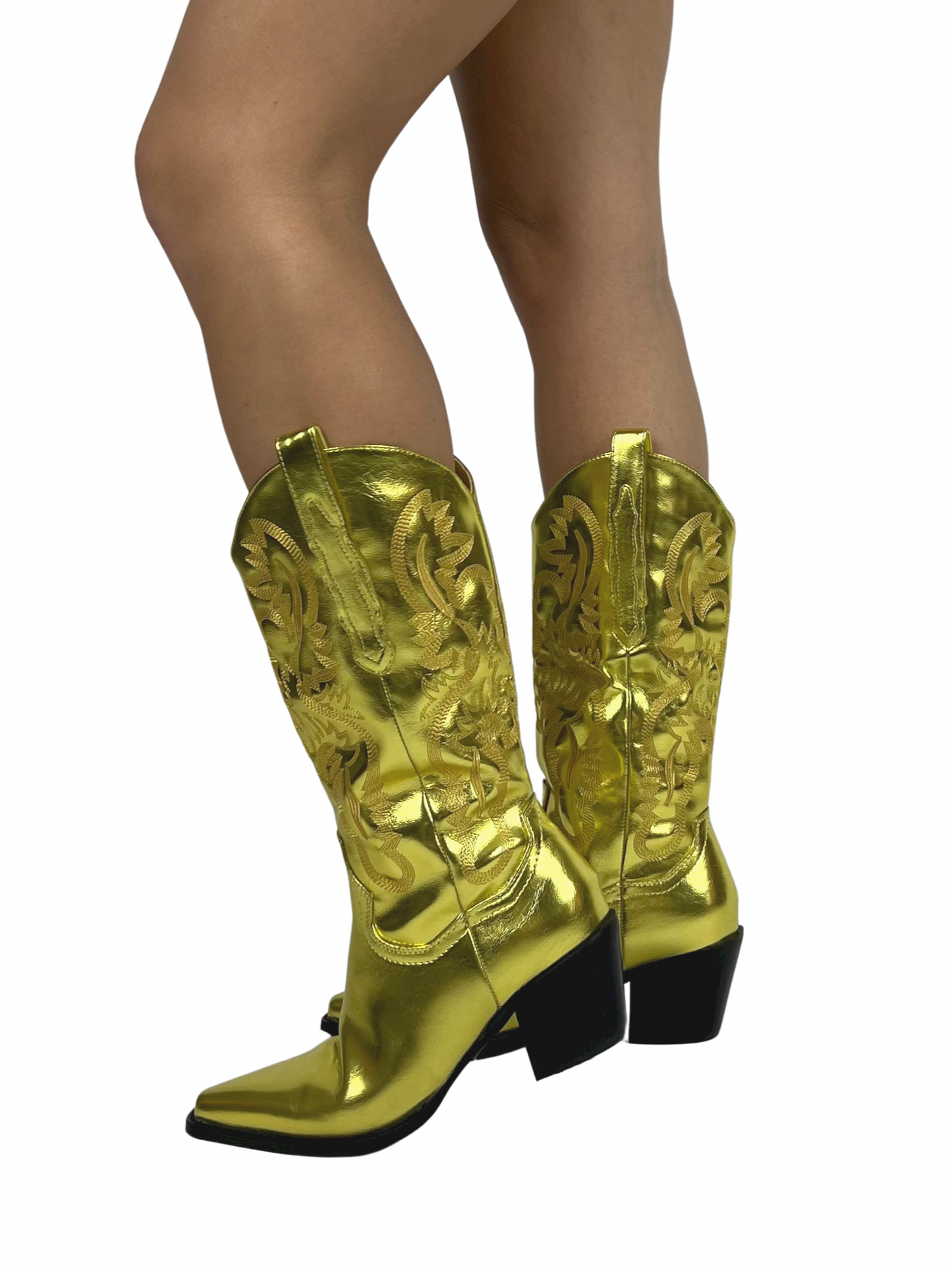 Cowgirl Up Gold Boots
