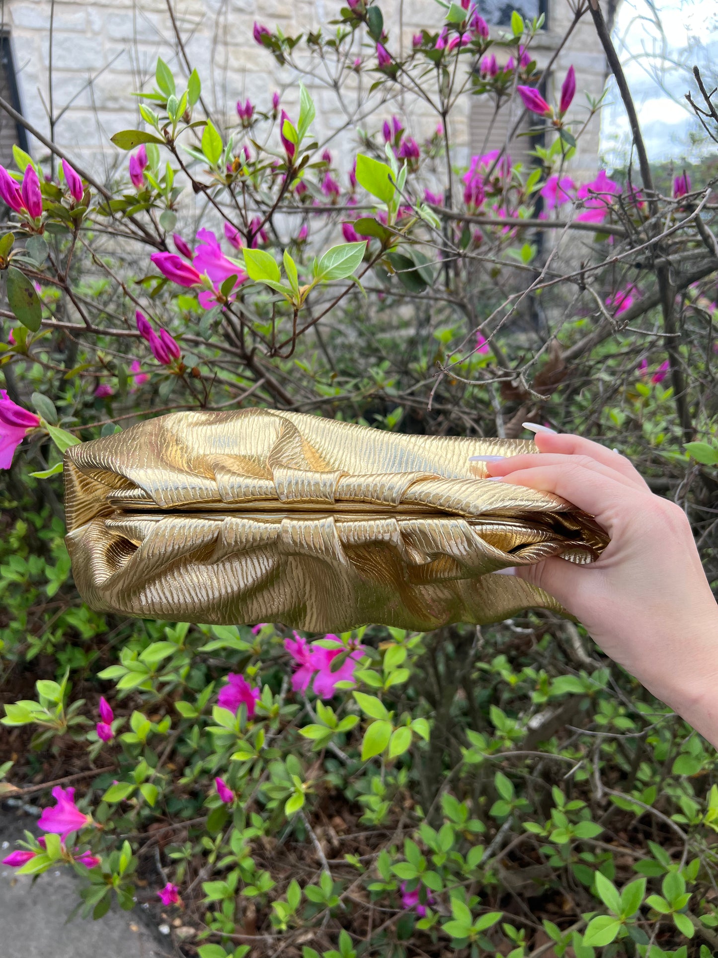 Gold Pouch Clutch