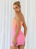 Sunrise Strapless Mini Dress