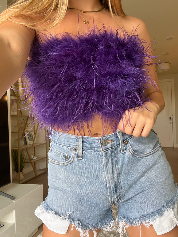 Purple Feather Top