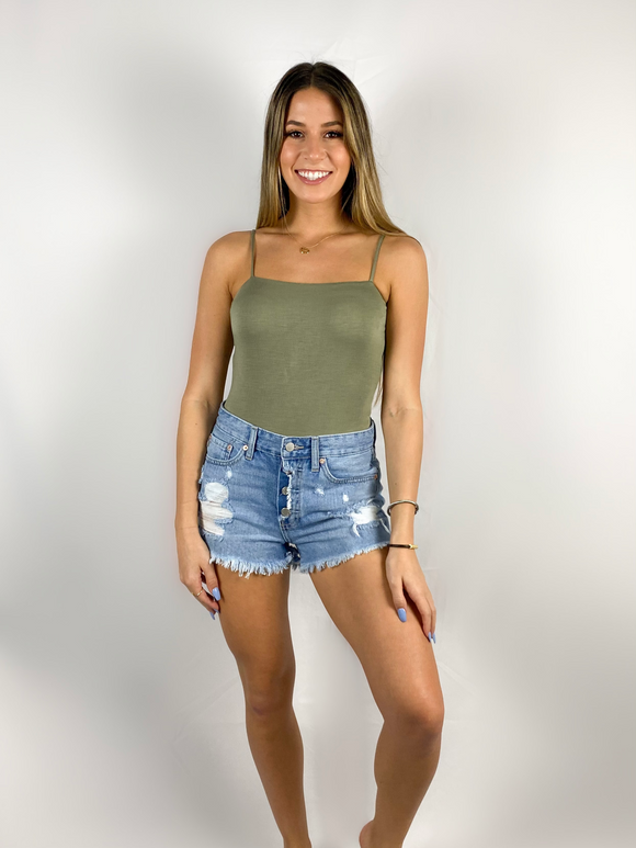 Sarah Basic Bodysuit / Olive
