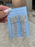 Butterfly Drip Earrings / Silver