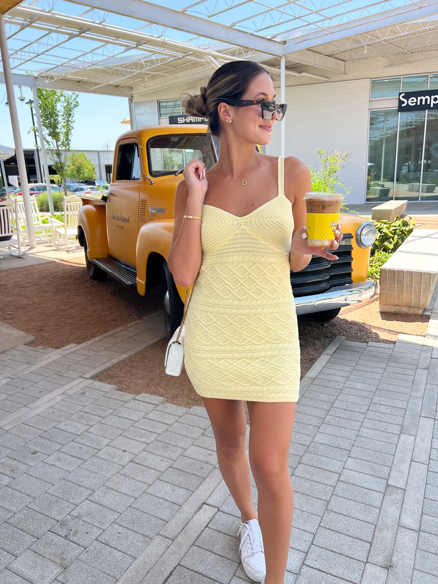 Beach Babe Knit Dress / Yellow
